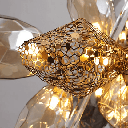 Elegant Modern Art Glass Crystal Chandelier with Adjustable Height and