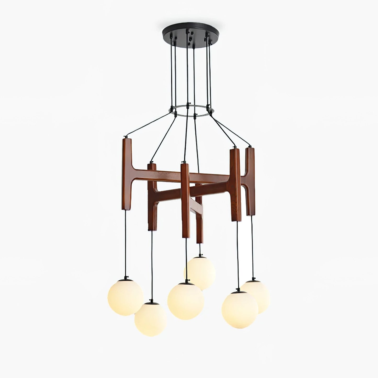 Lunna Orb Chandelier - Modern Design with Adjustable Height & LED Ligh