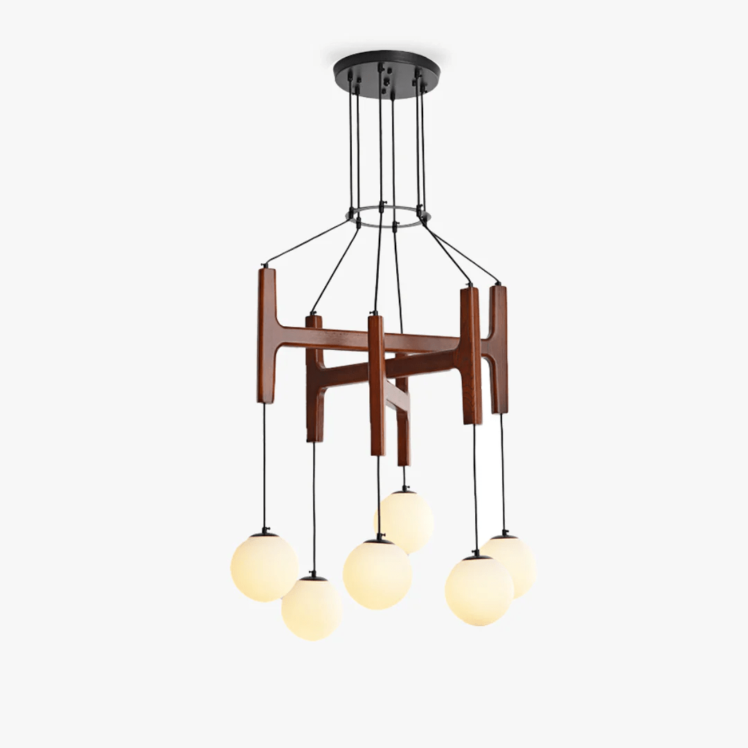 Lunna Orb Chandelier - Modern Design with Adjustable Height & LED Ligh