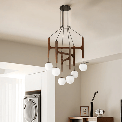 Lunna Orb Chandelier - Modern Design with Adjustable Height & LED Ligh