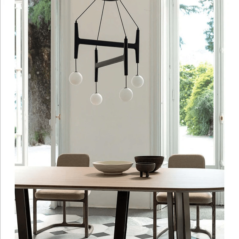 Lunna Orb Chandelier - Modern Design with Adjustable Height & LED Ligh