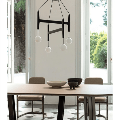 Lunna Orb Chandelier - Modern Design with Adjustable Height & LED Ligh