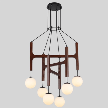 Lunna Orb Chandelier - Modern Design with Adjustable Height & LED Ligh