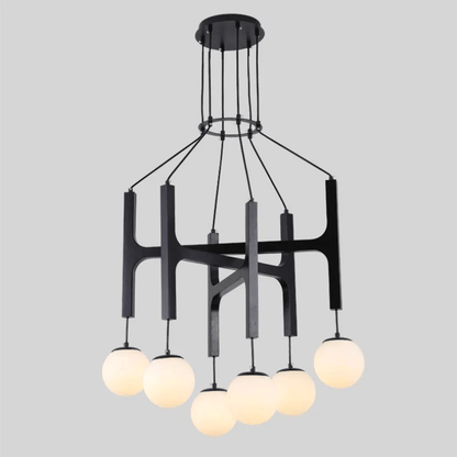 Lunna Orb Chandelier - Modern Design with Adjustable Height & LED Ligh