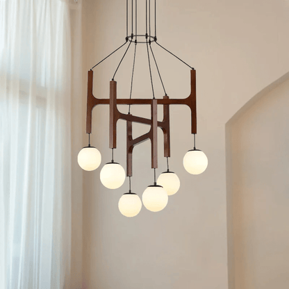 Lunna Orb Chandelier - Modern Design with Adjustable Height & LED Ligh