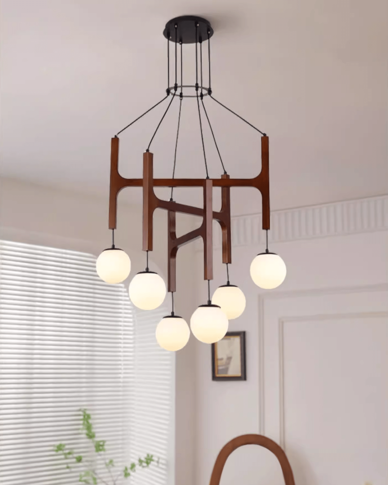 Lunna Orb Chandelier - Modern Design with Adjustable Height & LED Ligh