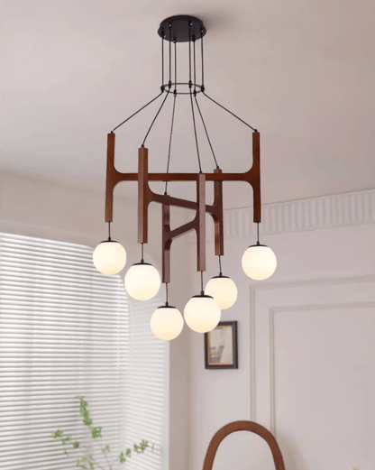 Lunna Orb Chandelier - Modern Design with Adjustable Height & LED Ligh