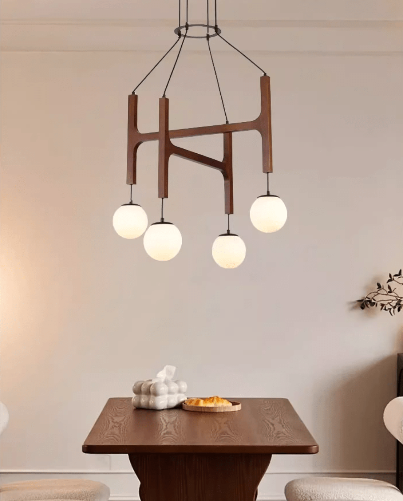 Lunna Orb Chandelier - Modern Design with Adjustable Height & LED Ligh