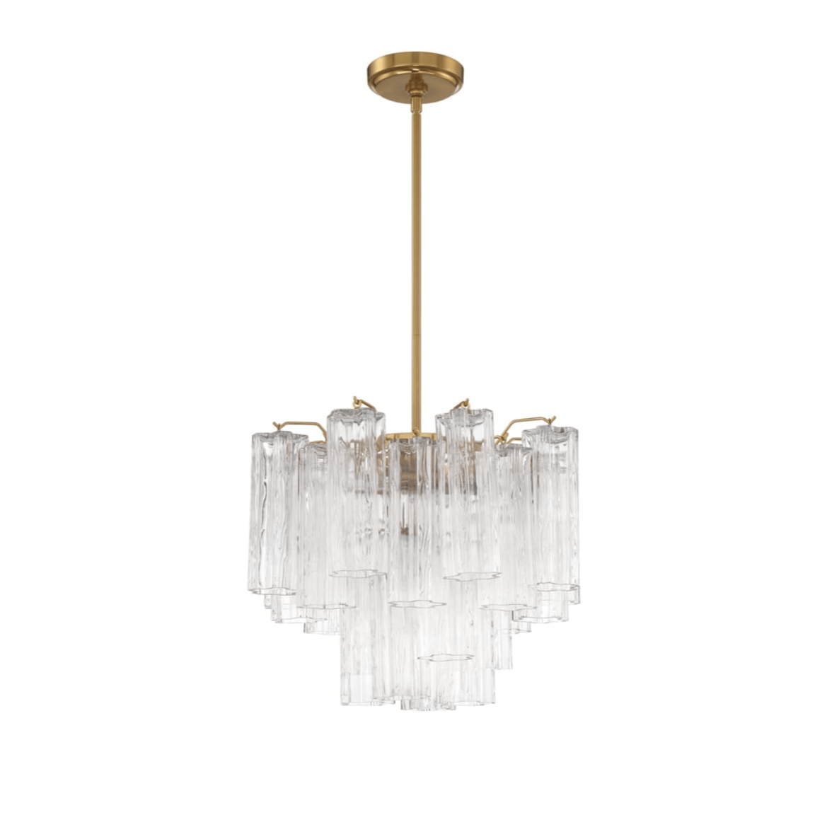 Eloria Glass Chandelier - Elegant Design with Crystal Accents & Adjust