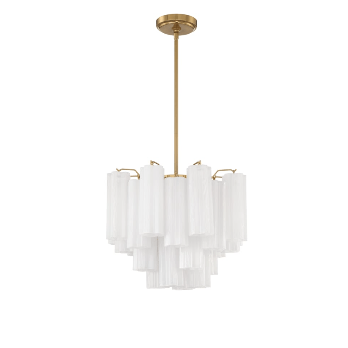 Eloria Glass Chandelier - Elegant Design with Crystal Accents & Adjust
