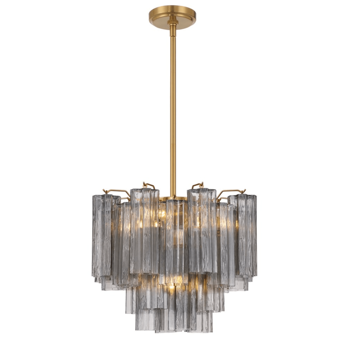 Eloria Glass Chandelier - Elegant Design with Crystal Accents & Adjust