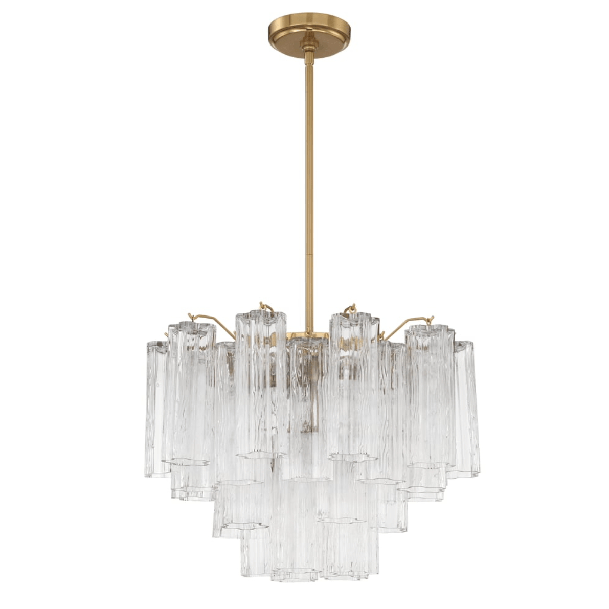 Eloria Glass Chandelier - Elegant Design with Crystal Accents & Adjust