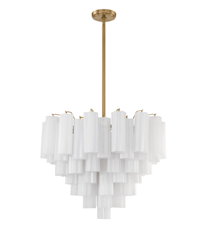 Eloria Glass Chandelier - Elegant Design with Crystal Accents & Adjust
