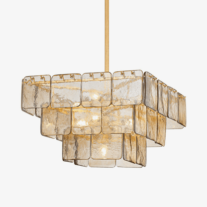 Elegant Regal Chandelier - Crystal Accents, Adjustable Height