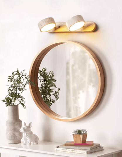 Travertine Duo Rechargeable Wall Light - Wireless, Adjustable Brightne