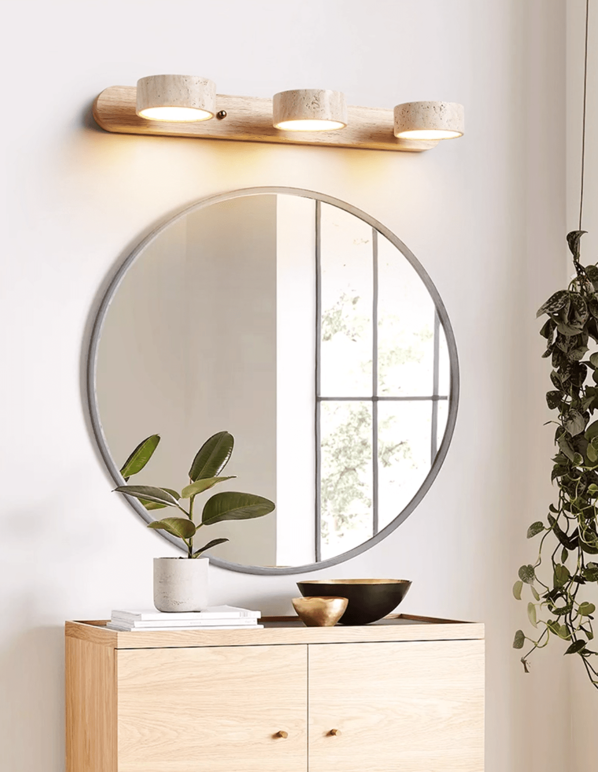 Travertine Duo Rechargeable Wall Light - Wireless, Adjustable Brightne