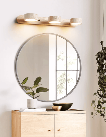 Travertine Duo Rechargeable Wall Light - Wireless, Adjustable Brightne