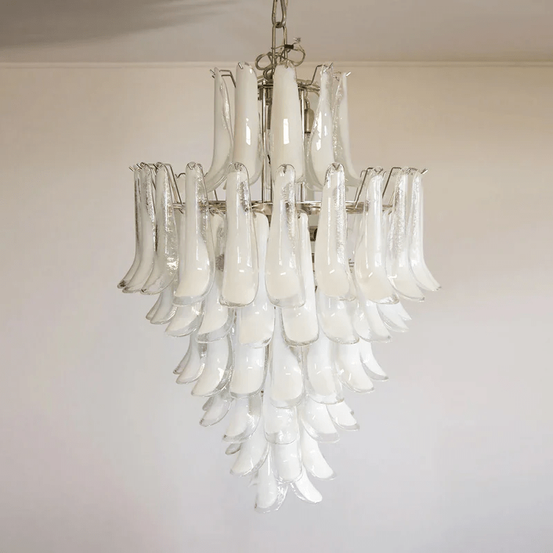 Dravina Glass Petals Pendant Lamp - Modern Design, Adjustable Height