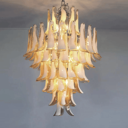 Dravina Glass Petals Pendant Lamp - Modern Design, Adjustable Height