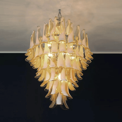 Dravina Glass Petals Pendant Lamp - Modern Design, Adjustable Height