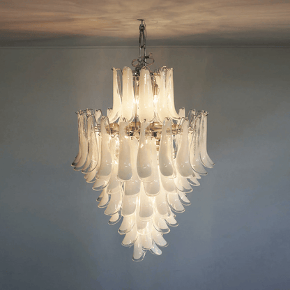 Dravina Glass Petals Pendant Lamp - Modern Design, Adjustable Height