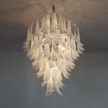 Dravina Glass Petals Pendant Lamp - Modern Design, Adjustable Height