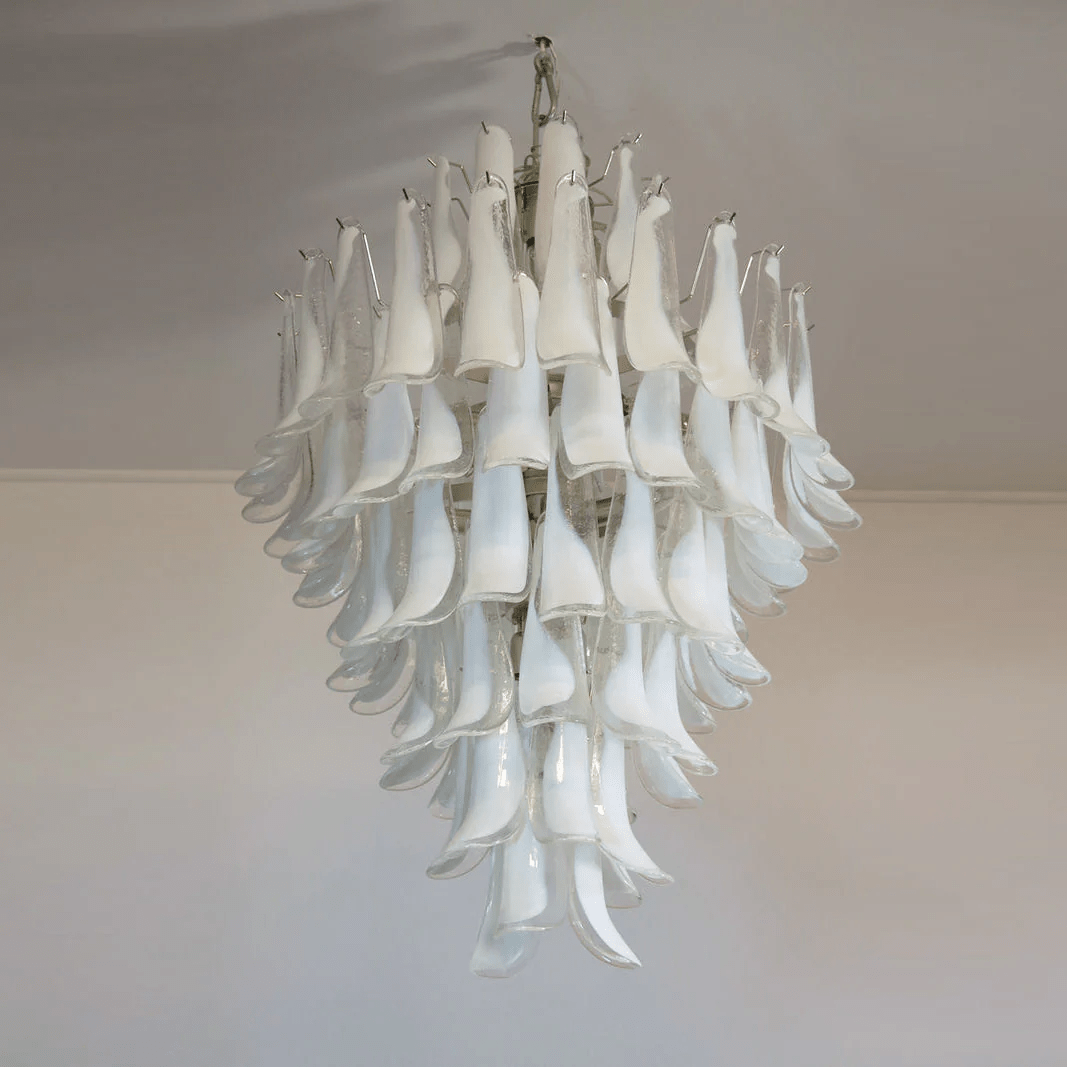 Dravina Glass Petals Pendant Lamp - Modern Design, Adjustable Height