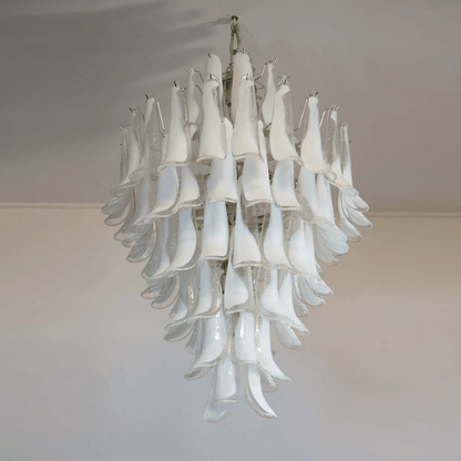 Dravina Glass Petals Pendant Lamp - Modern Design, Adjustable Height