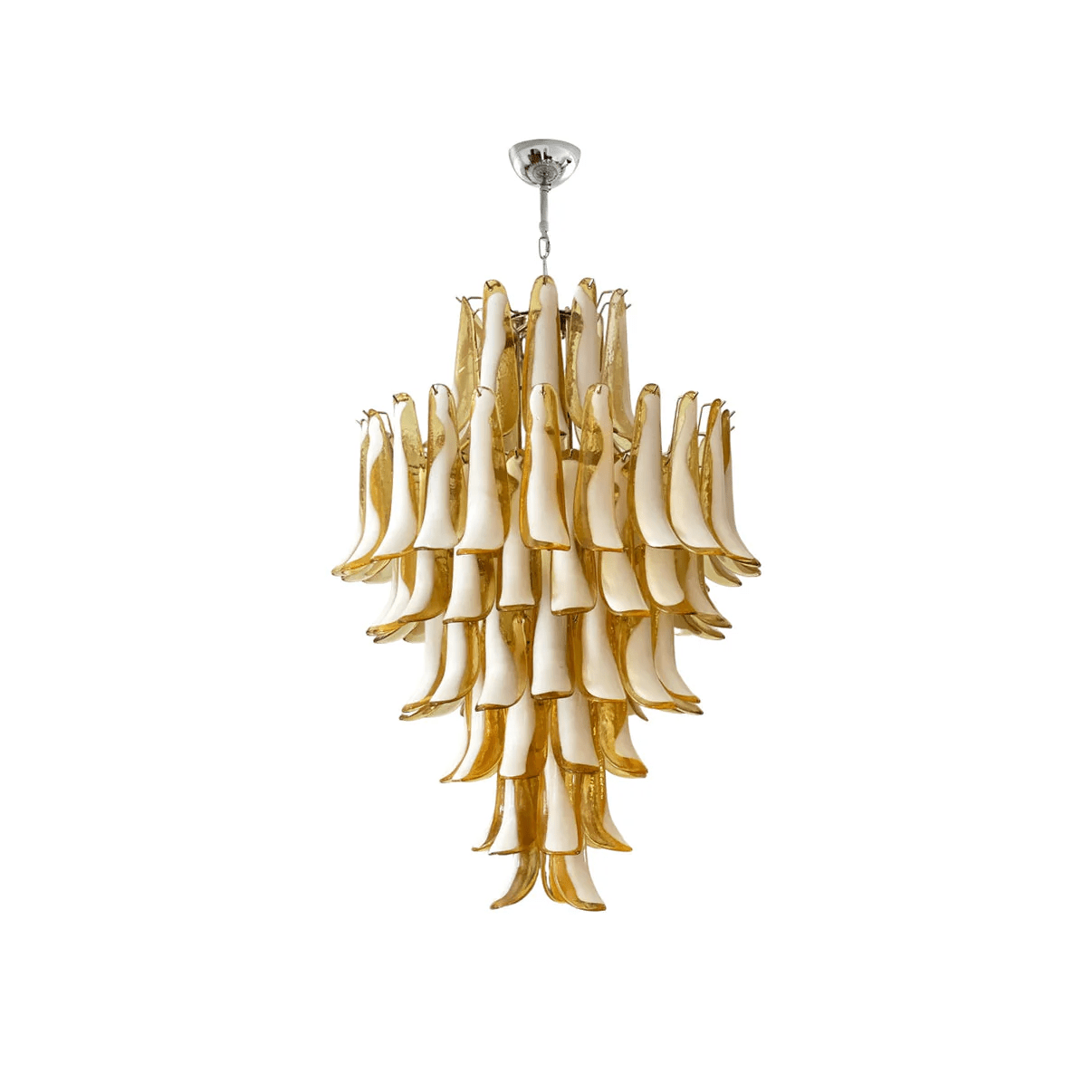 Dravina Glass Petals Pendant Lamp - Modern Design, Adjustable Height