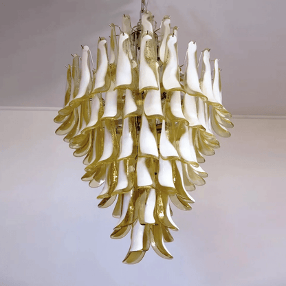 Dravina Glass Petals Pendant Lamp - Modern Design, Adjustable Height