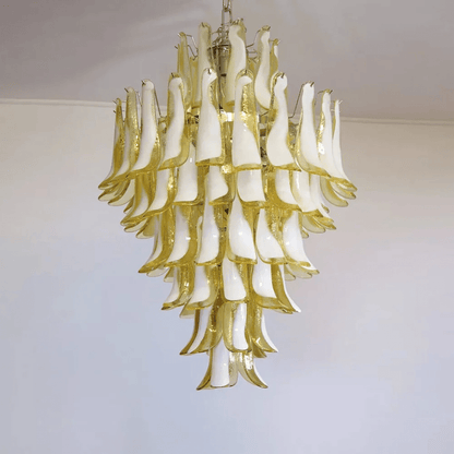 Dravina Glass Petals Pendant Lamp - Modern Design, Adjustable Height