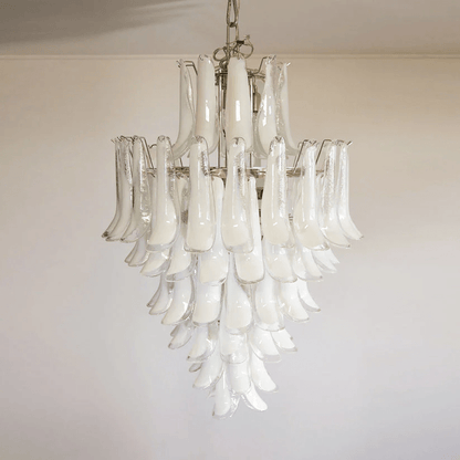 Dravina Glass Petals Pendant Lamp - Modern Design, Adjustable Height