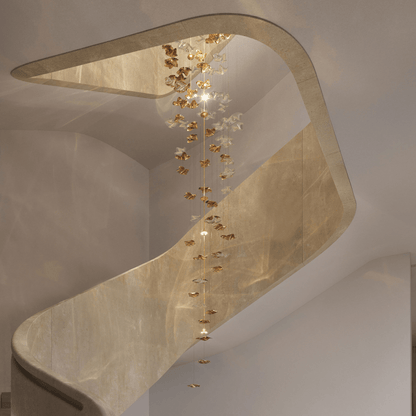 Tidal Stair Chandelier - Elegant Design with Adjustable Height & LED L