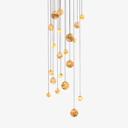 Sultana Alabaster Cluster Chandelier - Elegant Design, Adjustable Heig
