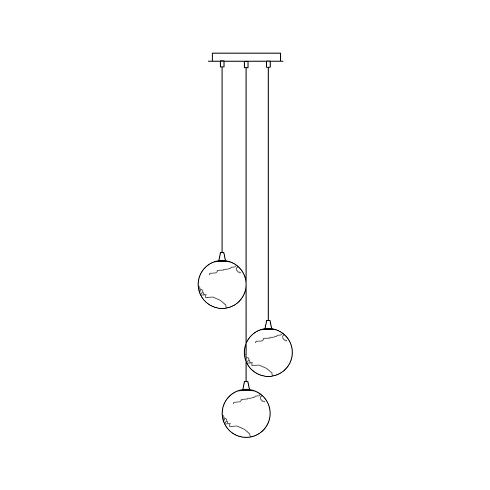 Sultana Alabaster Cluster Chandelier - Elegant Design, Adjustable Heig