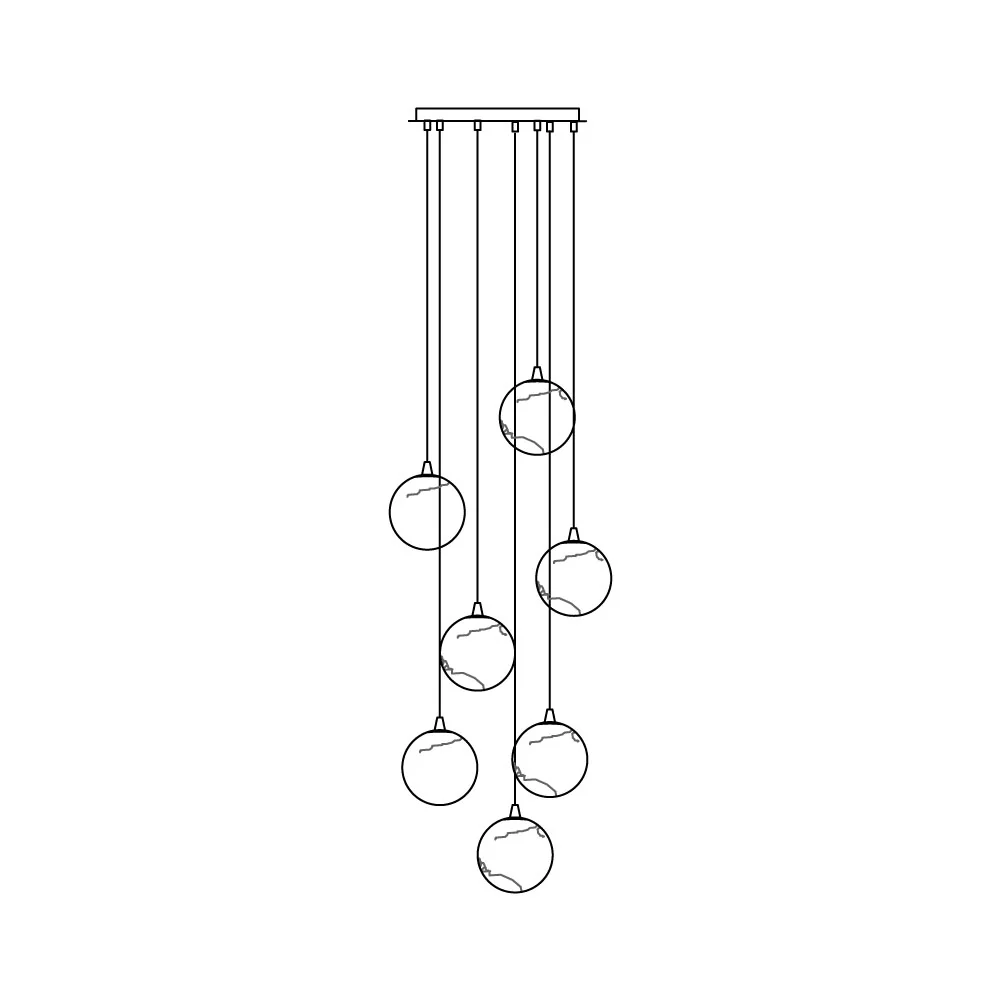 Sultana Alabaster Cluster Chandelier - Elegant Design, Adjustable Heig