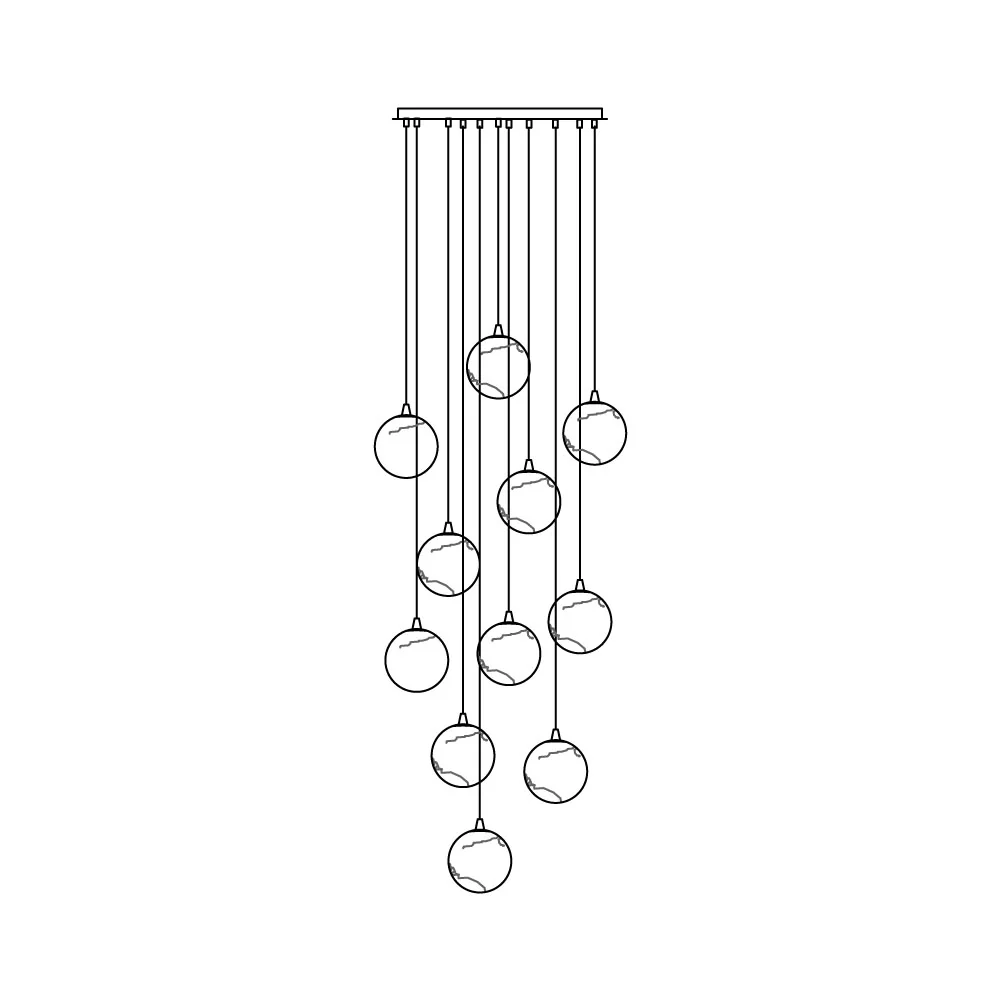 Sultana Alabaster Cluster Chandelier - Elegant Design, Adjustable Heig