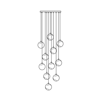 Sultana Alabaster Cluster Chandelier - Elegant Design, Adjustable Heig