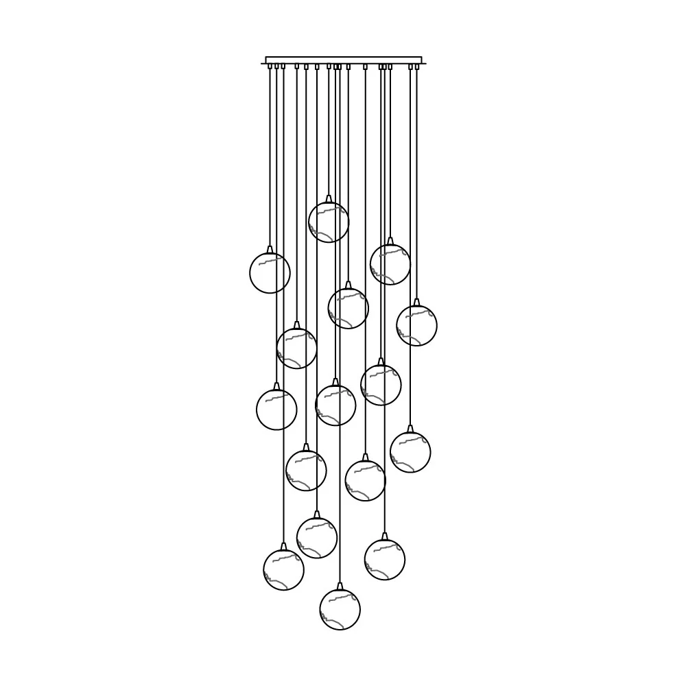 Sultana Alabaster Cluster Chandelier - Elegant Design, Adjustable Heig