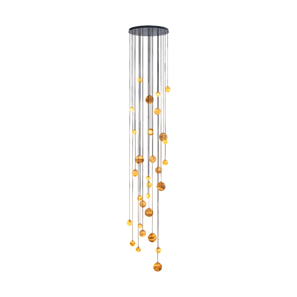 Sultana Alabaster Cluster Chandelier - Elegant Design, Adjustable Heig