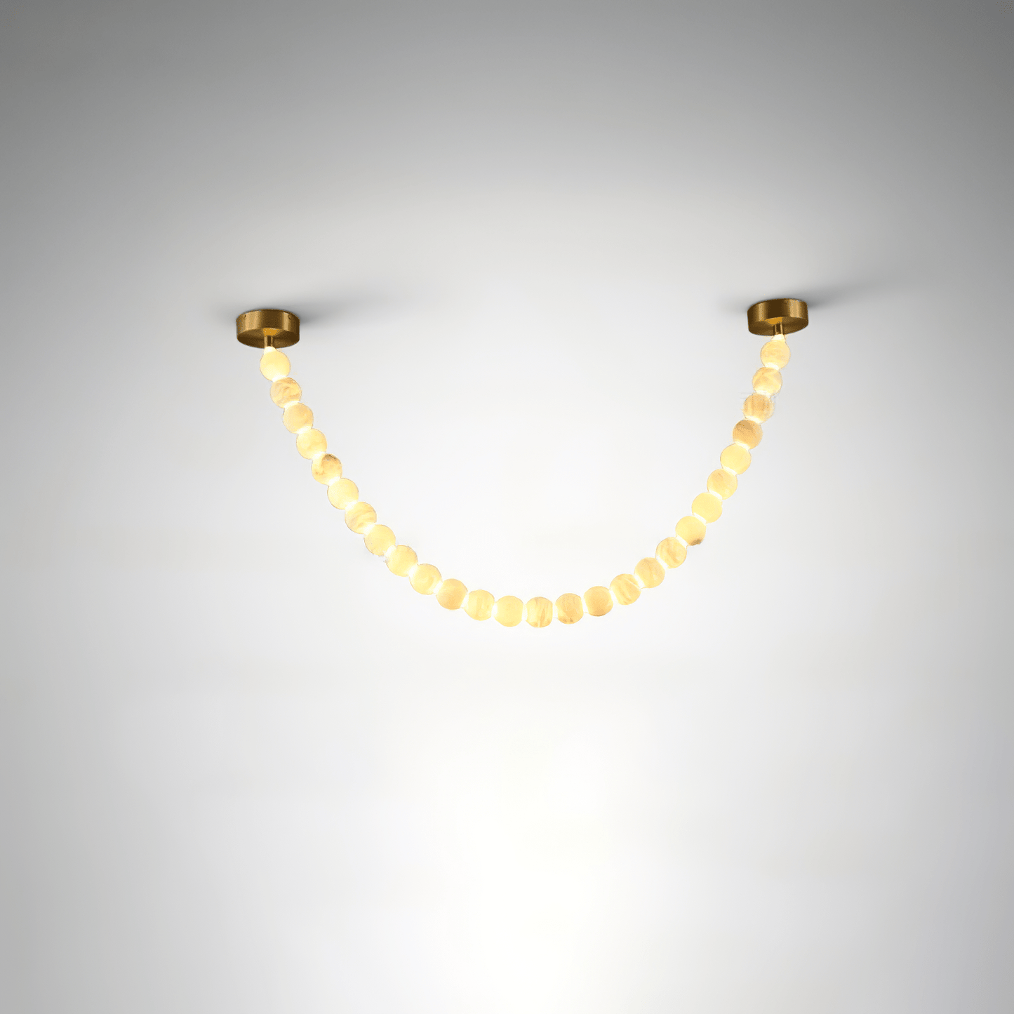 Elegant Alabaster Pearl Chandelier Necklace with Adjustable Length