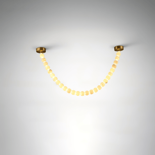 Elegant Alabaster Pearl Chandelier Necklace with Adjustable Length