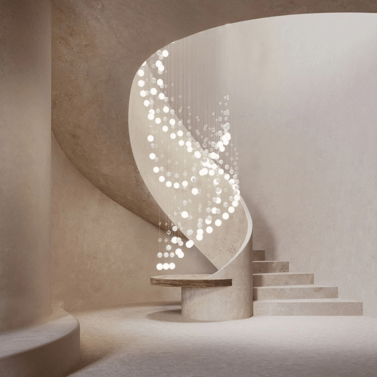 Customizable Pearl Curtain Chandelier with Dimmable Lighting Options