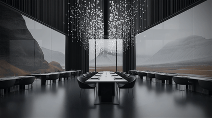 Customizable Raw Crystal Chandelier with Adjustable Height & Dimmable
