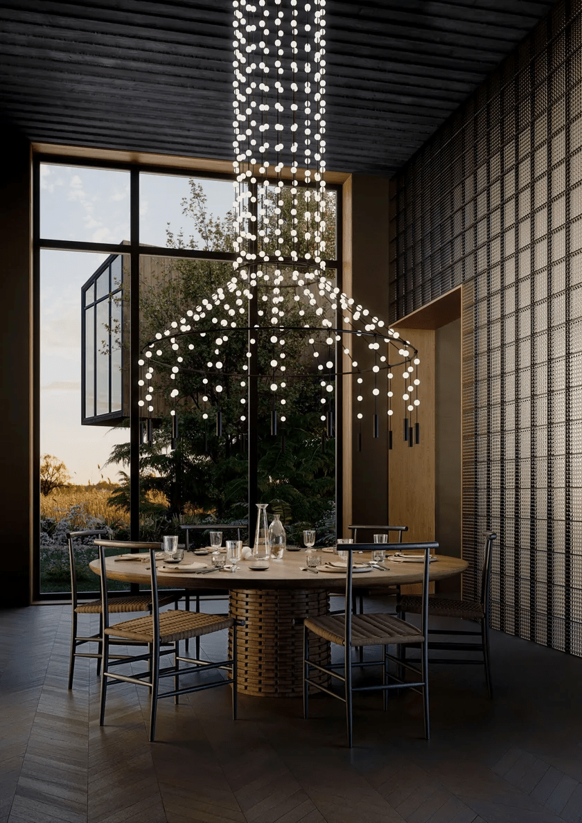 Multidot Chandelier - Modern Design with Adjustable Brightness and Ene