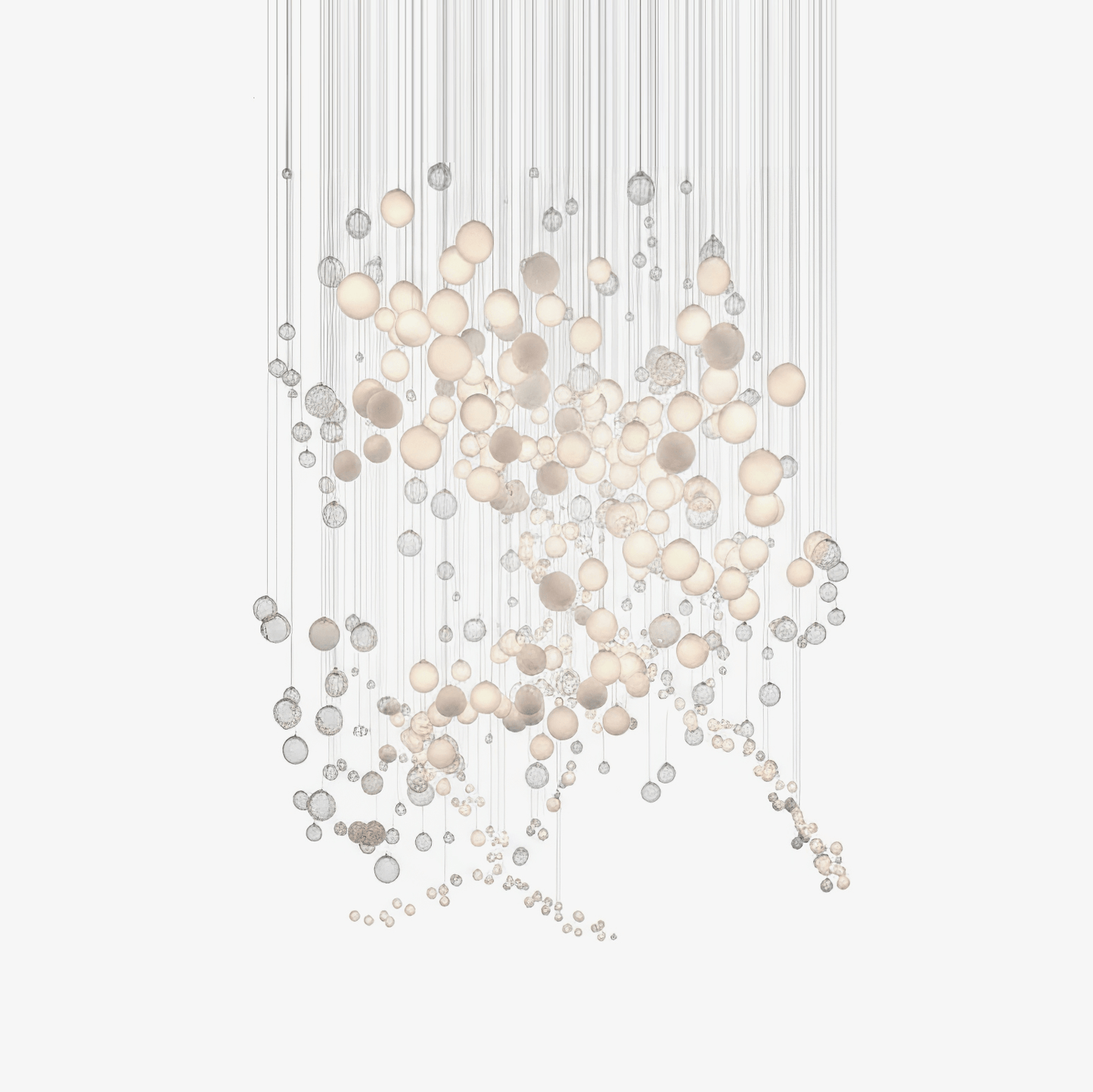 Breath of Light Customizable Chandelier with Dimmable LED and Elegant
