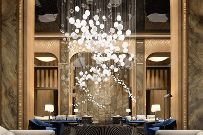 Breath of Light Customizable Chandelier with Dimmable LED and Elegant