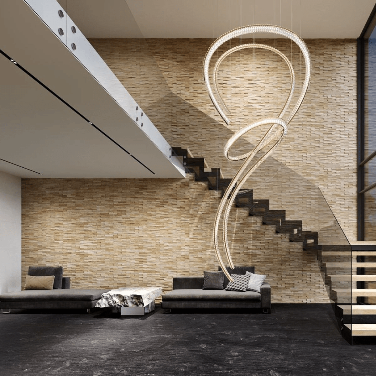 Inspiral Customizable Chandelier - Adjustable Brightness & Unique Desi