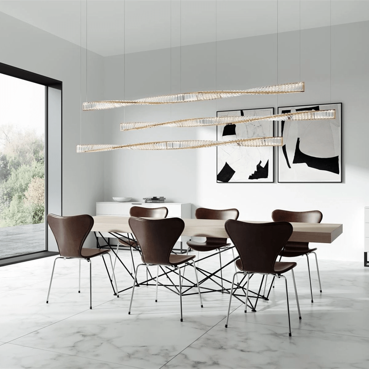 Inspiral Customizable Chandelier - Adjustable Brightness & Unique Desi