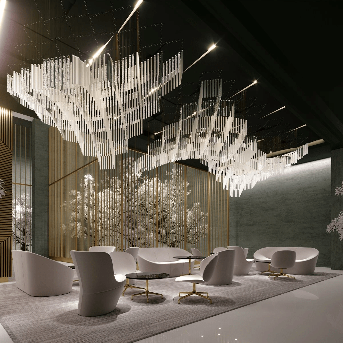Diamond Cloud Customizable Chandelier with Adjustable Lighting & Elega